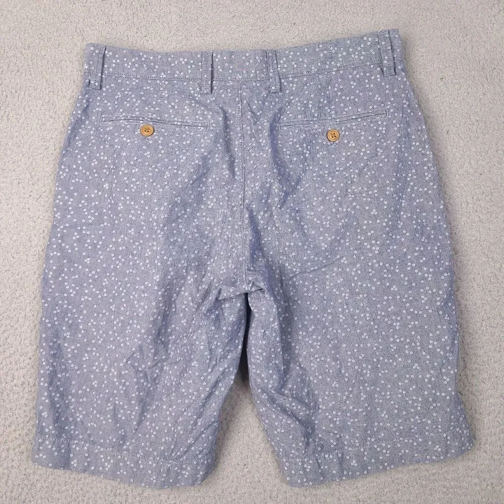 J. Crew Shorts Mens 32 Blue Floral Rivington Chino‎ Preppy Cotton Style E7955